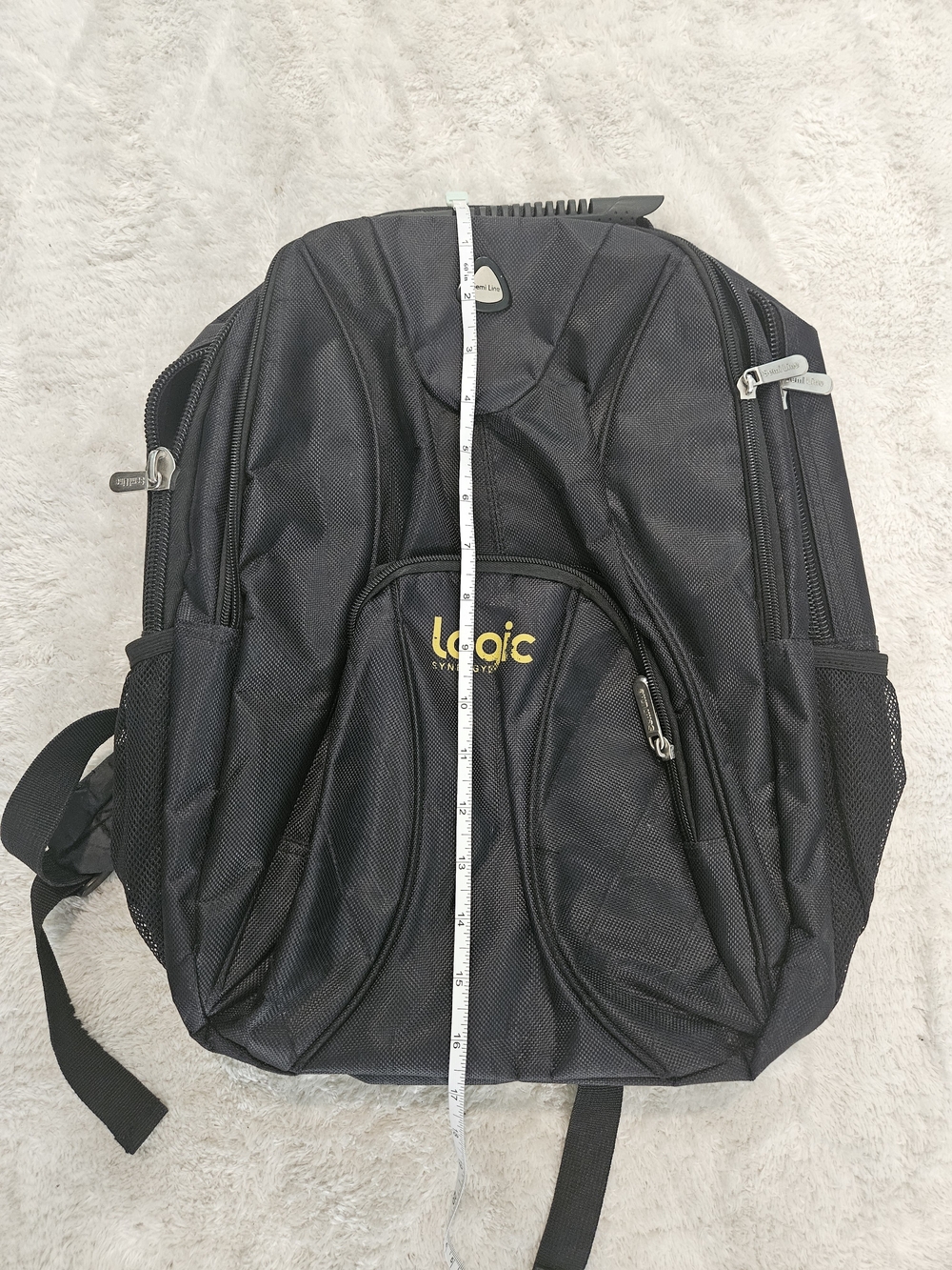 Black Backpack Gym Travel Casual Streetwear Activewear Basic Summer Vacation - Picture 3 of 9